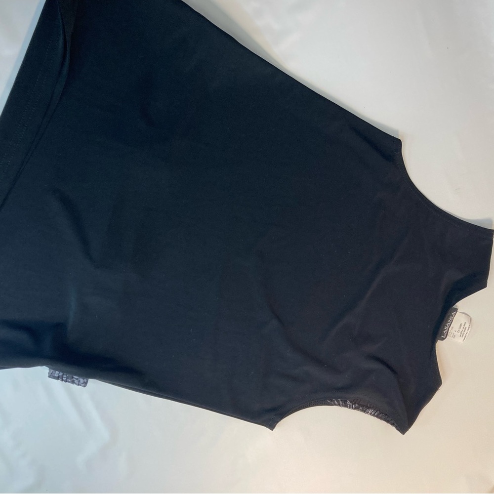 Lasania black sleeveless belt blouse 4 - Picture 5 of 5